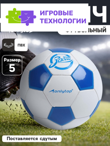 Футбольный мяч ONLYTOP «Забей», машинная сшивка, 32 панели, р. 5, PVC