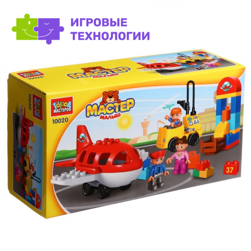 Конструктор «Аэропорт», большие кубики, 37 деталей