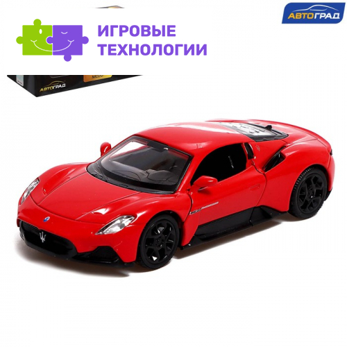 Машина металлическая MASERATI MC20, 1:32, открываются двери, инерция, цвет красный