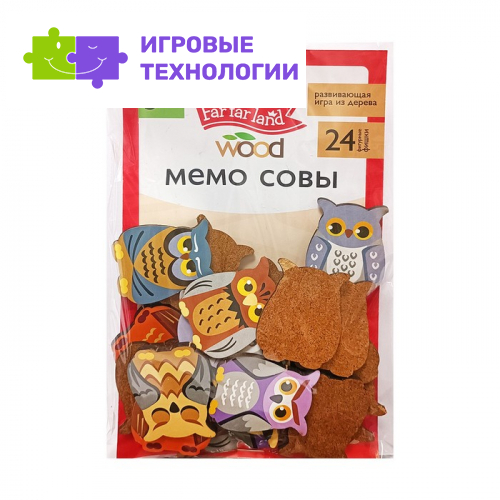 Игра настольная мемо «Совы» Far far land wood (24 фишки в коробке)