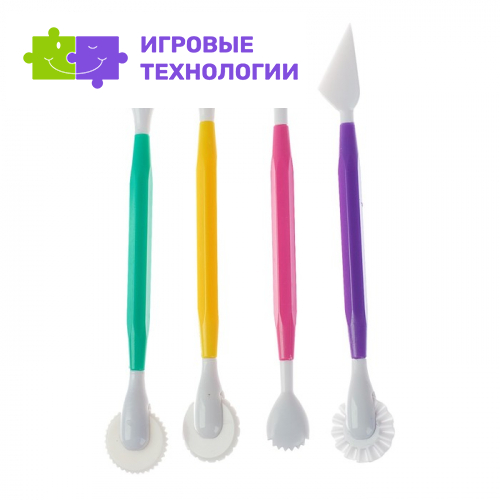Набор инструментов для лепки из глины, пластилина, пластики, 4 штуки