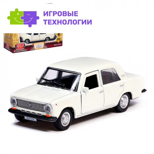 Машина металлическая «ВАЗ-2101», инерция, открываются двери, багажник, 12 см, цвет белый