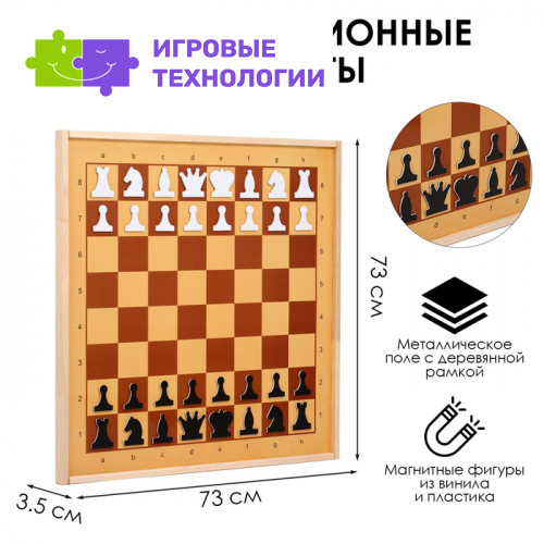 Шахматы демонстрационные Десятое Королевство, магнитные, 73×73 см