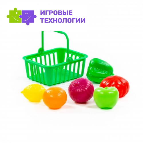 Игровой набор продуктов №13 с корзинкой, 7 предметов