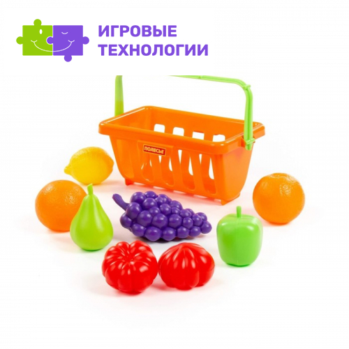 Набор продуктов с корзинкой №2, 9 элементов, цвета МИКС