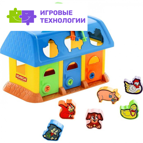 Игрушка логическая с сортером «Домик для зверей», МИКС