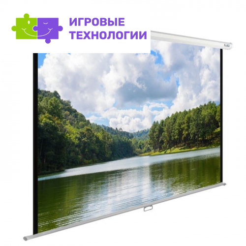 Экран Cactus CS-PSWE-240×150-WT, настенно-потолочный рулонный, 150×240 см, 16:10, белый